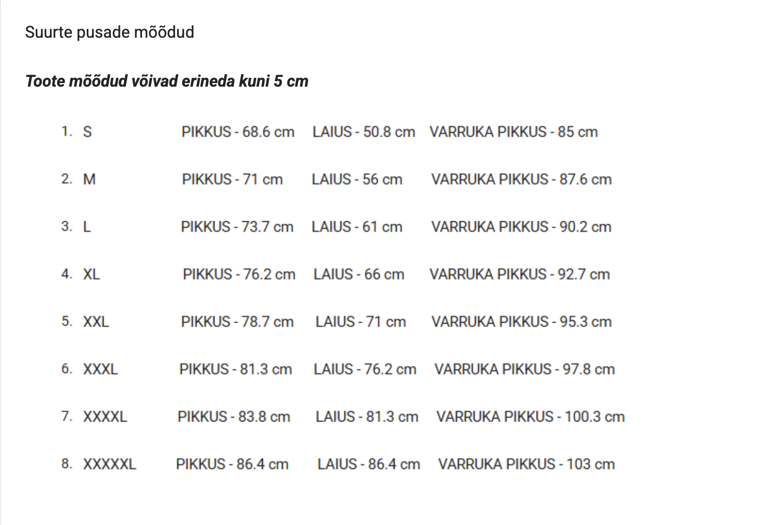 Suurte Kuuste pusade mõõdud